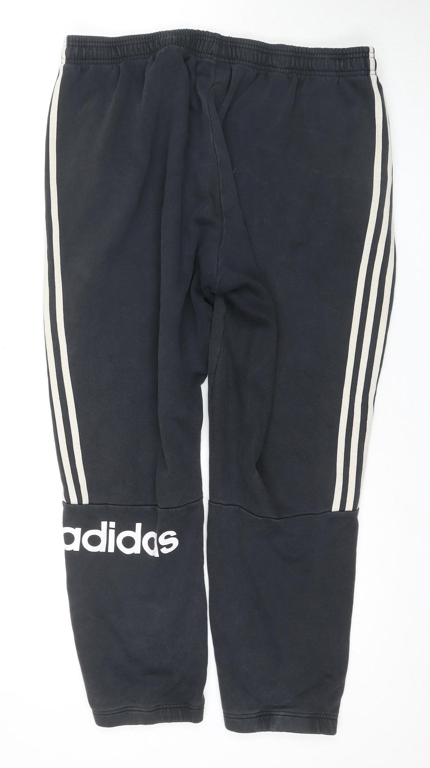 Adidas Men's Black Jogger Trousers L Gym