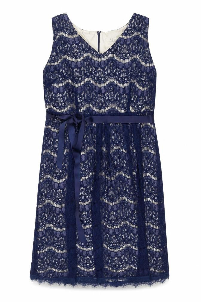 BHS Women’s Blue Sleeveless Lace Dress Size 20