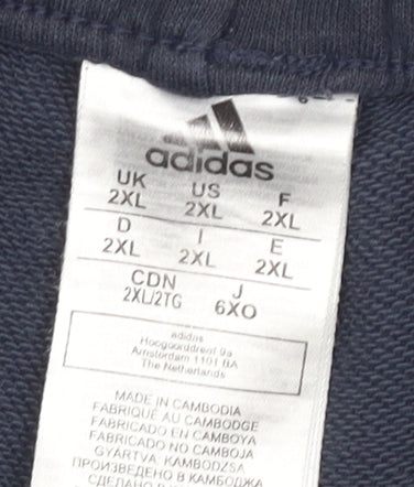 Adidas Men's Blue Athletic Shorts 2XL Gym Wear