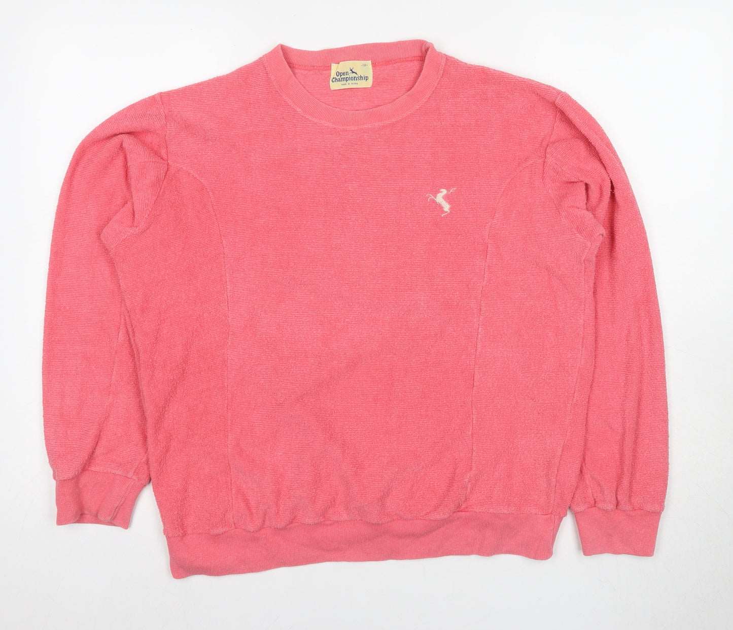 Open Championship Unisex Pink Pullover Sweatshirt, Size 18