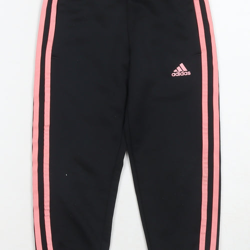 Adidas Girls Black Jogger Trousers 5-6 Years