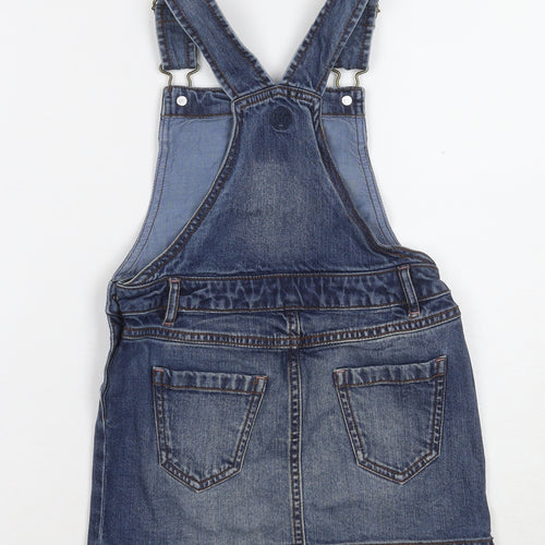 FatFace Girls Blue Denim Dungaree Pinafore Dress 4-5 Years