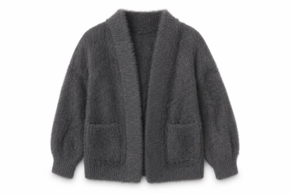 Next Girls Grey Cardigan 6 Years - Sparkly Long Sleeve