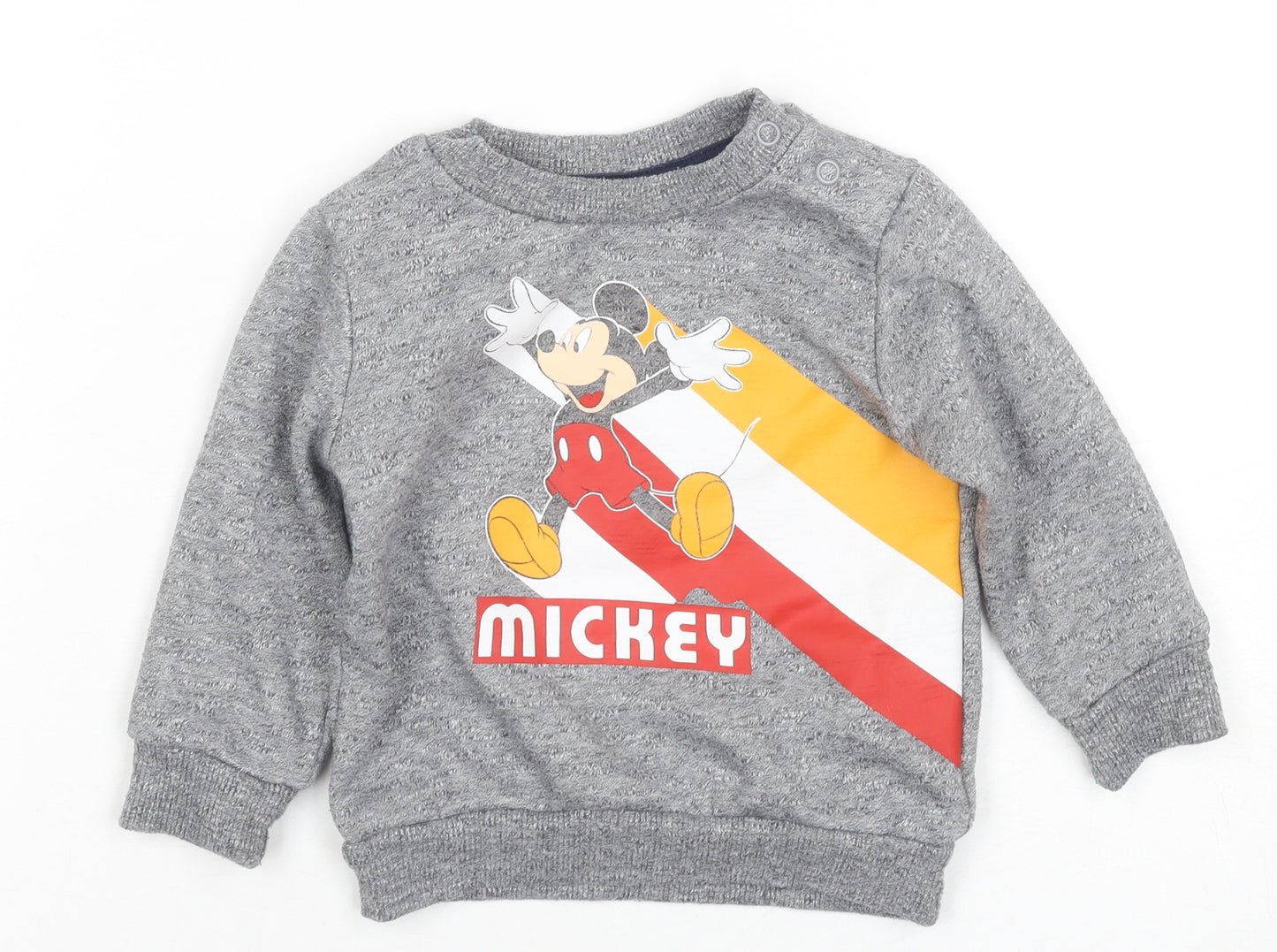 Disney Grey Mickey Mouse Jumper 6-9 Months