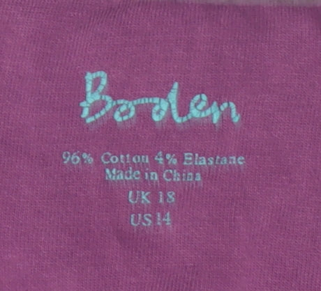 Boden Women's Purple Long Sleeve T-Shirt Size 18