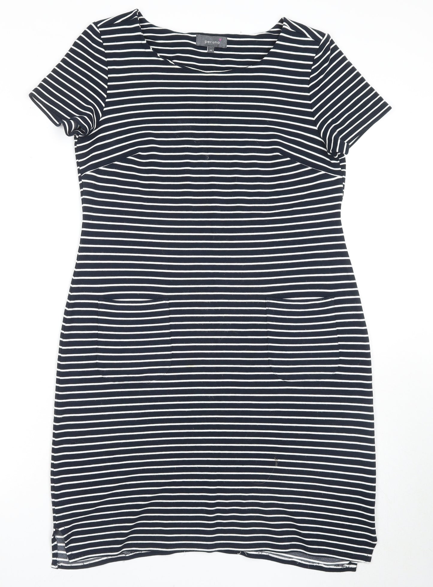 Marks and Spencer Women's Black & White Striped Shift Dress