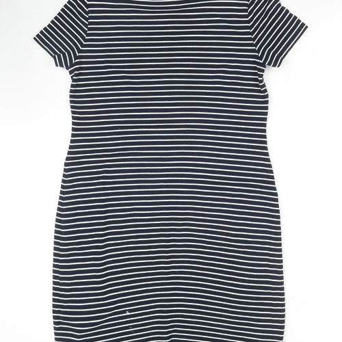 Marks and Spencer Women's Black & White Striped Shift Dress