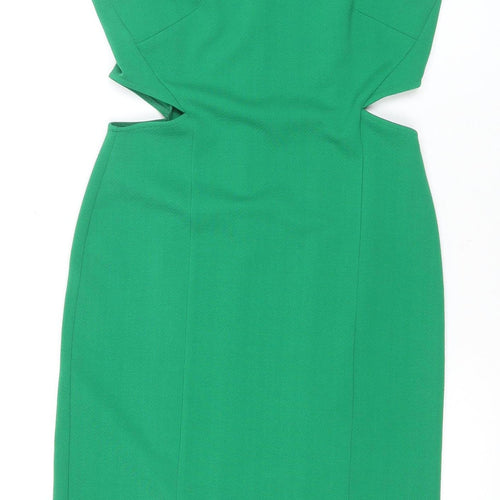 Topshop Women's Green Sheath Dress Size 12