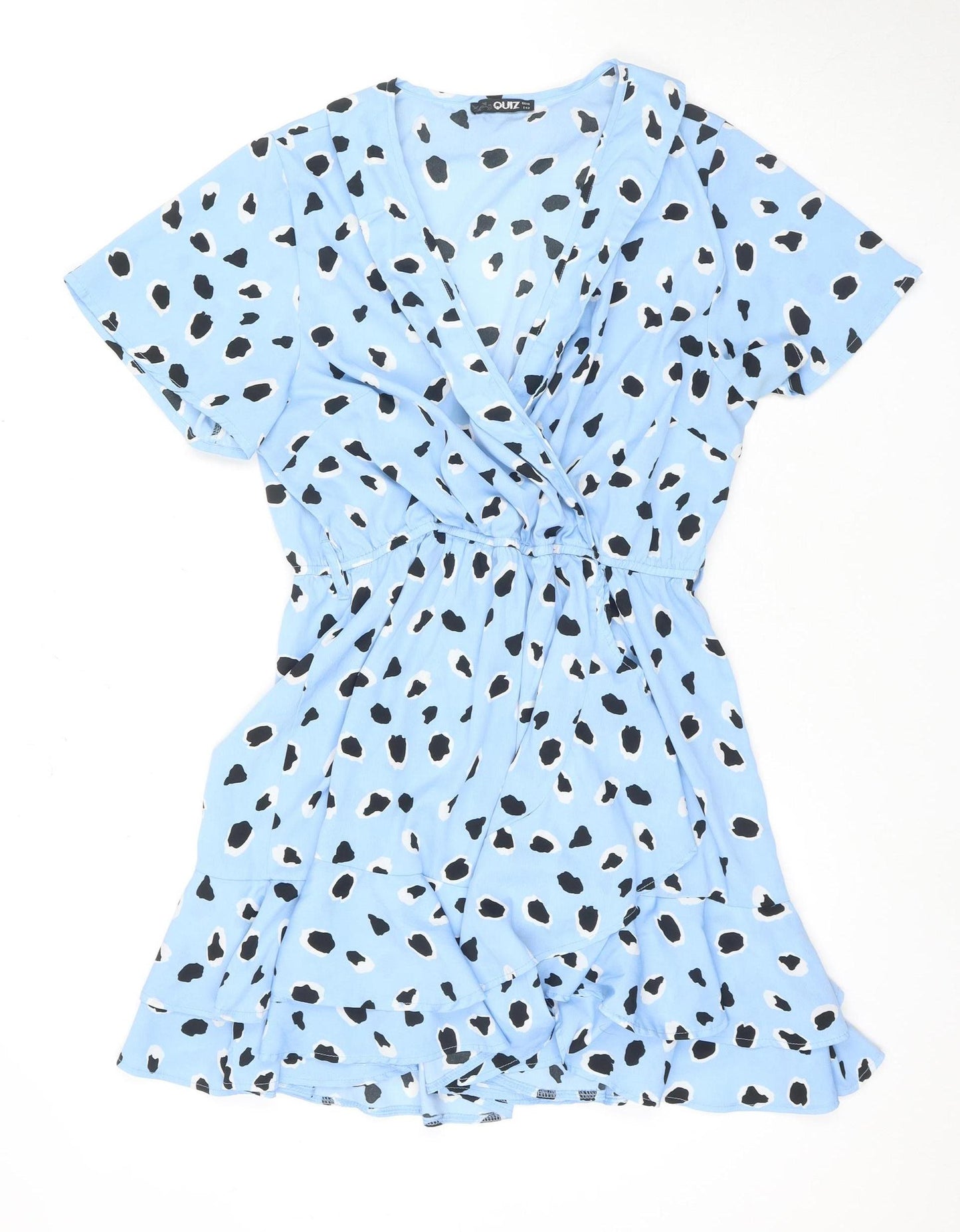 Quiz Women's Blue Animal Print Dress Size 14