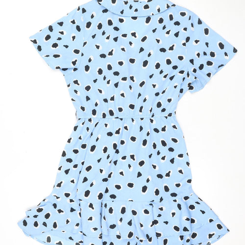 Quiz Women's Blue Animal Print Dress Size 14