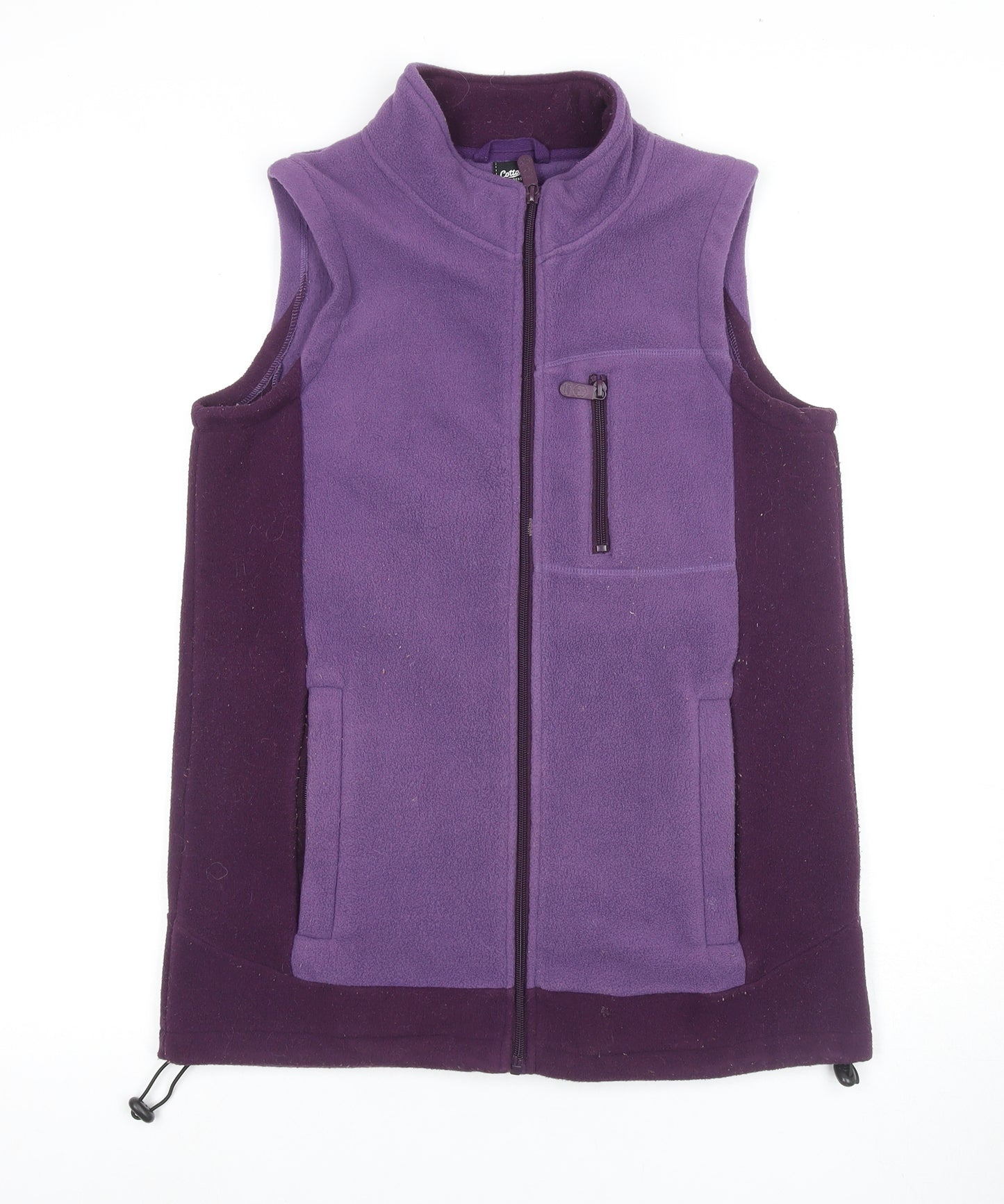 Cotton Traders Women's Purple Fleece Waistcoat XS