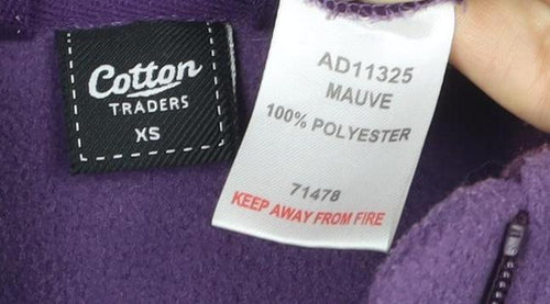 Cotton Traders Women's Purple Fleece Waistcoat XS