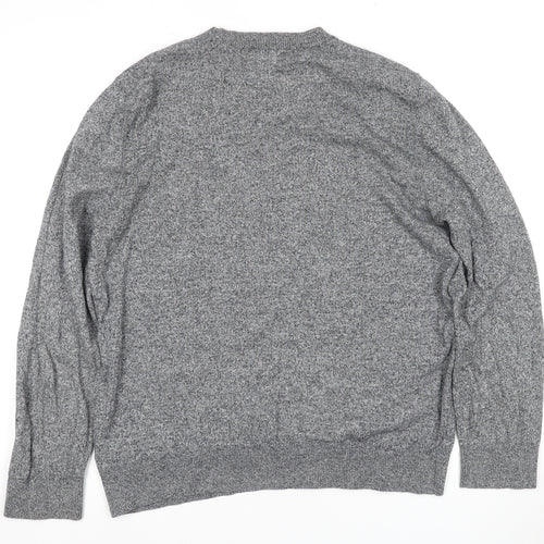Topman Men's Grey 2XL Cotton Crew Neck Pullover Jumper