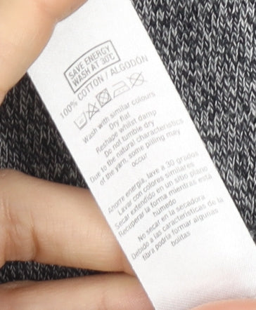 Topman Men's Grey 2XL Cotton Crew Neck Pullover Jumper