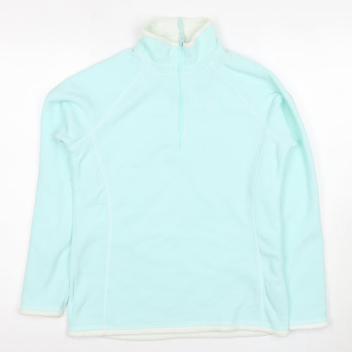 Mountain Warehouse Women's Blue Zip Sweatshirt Size 10