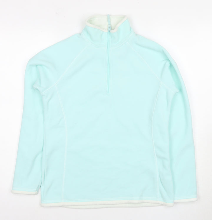 Mountain Warehouse Women's Blue Zip Sweatshirt Size 10