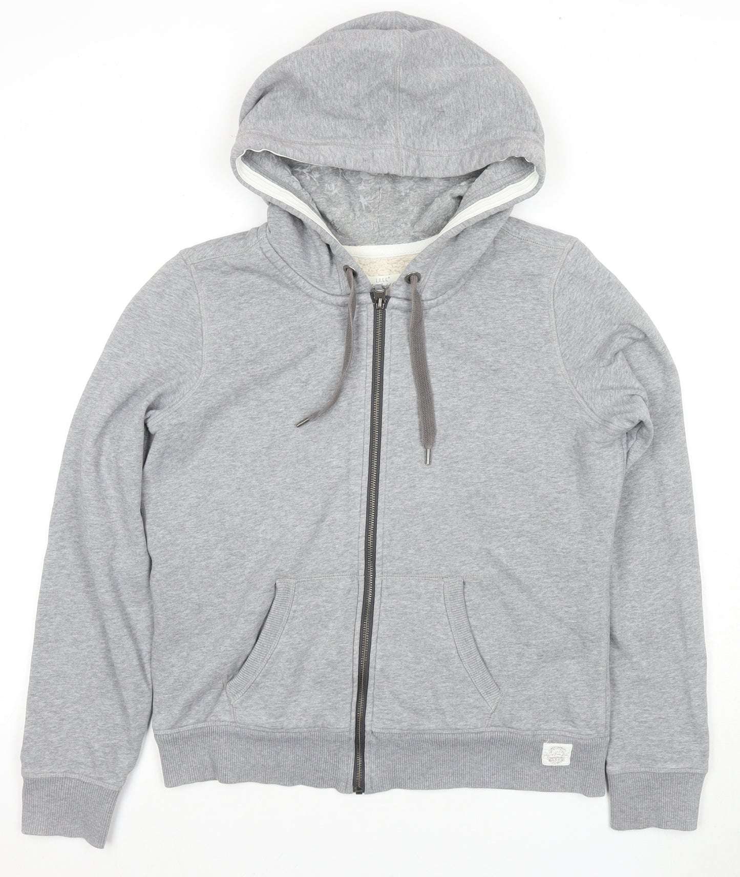 L.O.G.G. Unisex Grey Full Zip Hoodie, Size 12