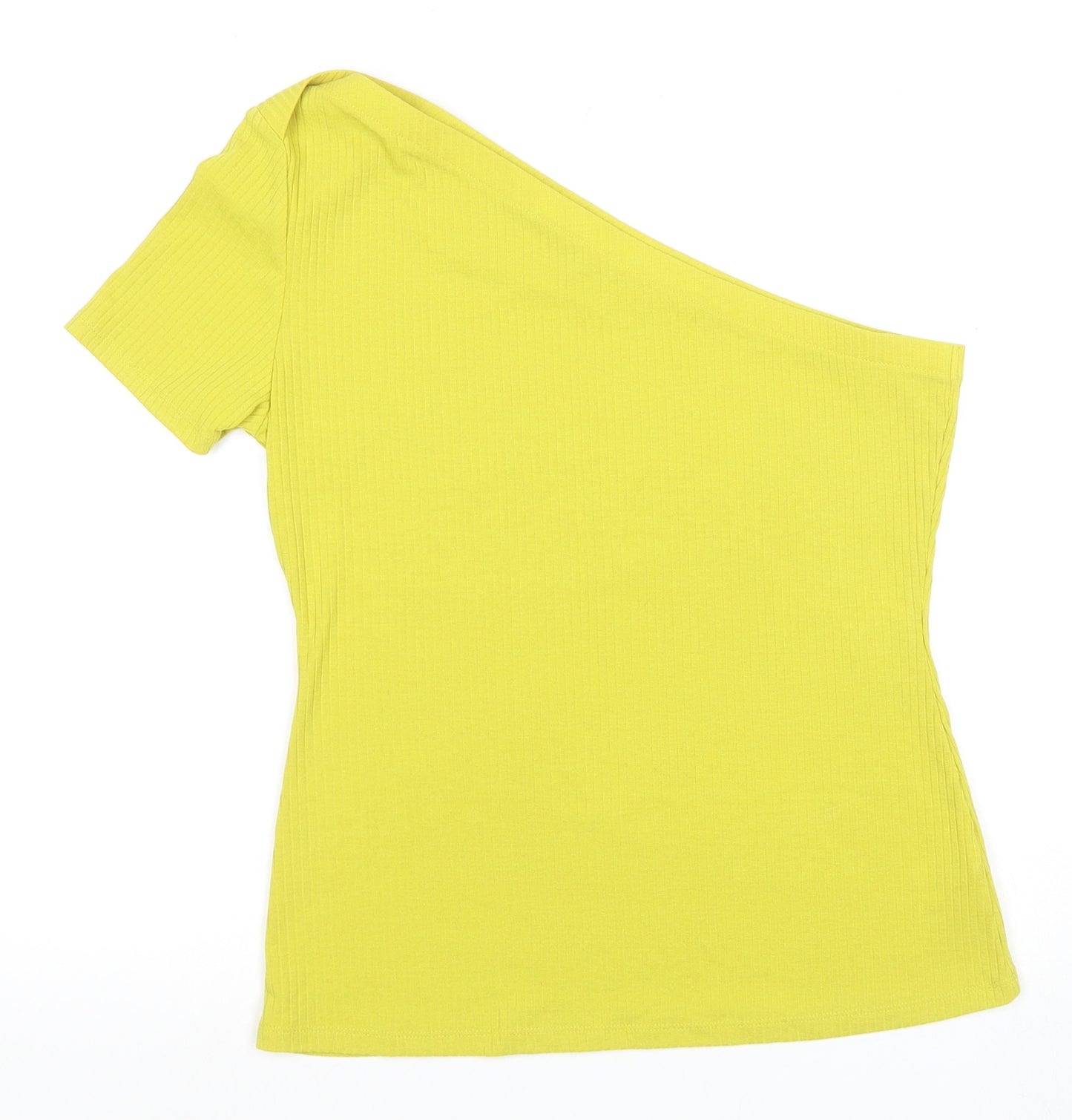 Next Women's Yellow One-Shoulder T-Shirt, Size 14