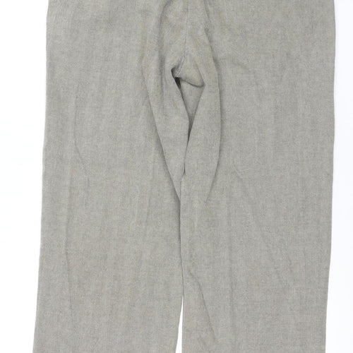 Monsoon Men's Beige Flat Front Trousers, Size 34