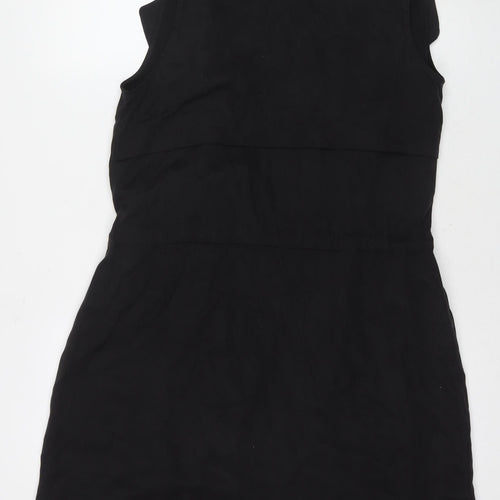 Next Women's Black Waistcoat Size 12 Belted Sleeveless