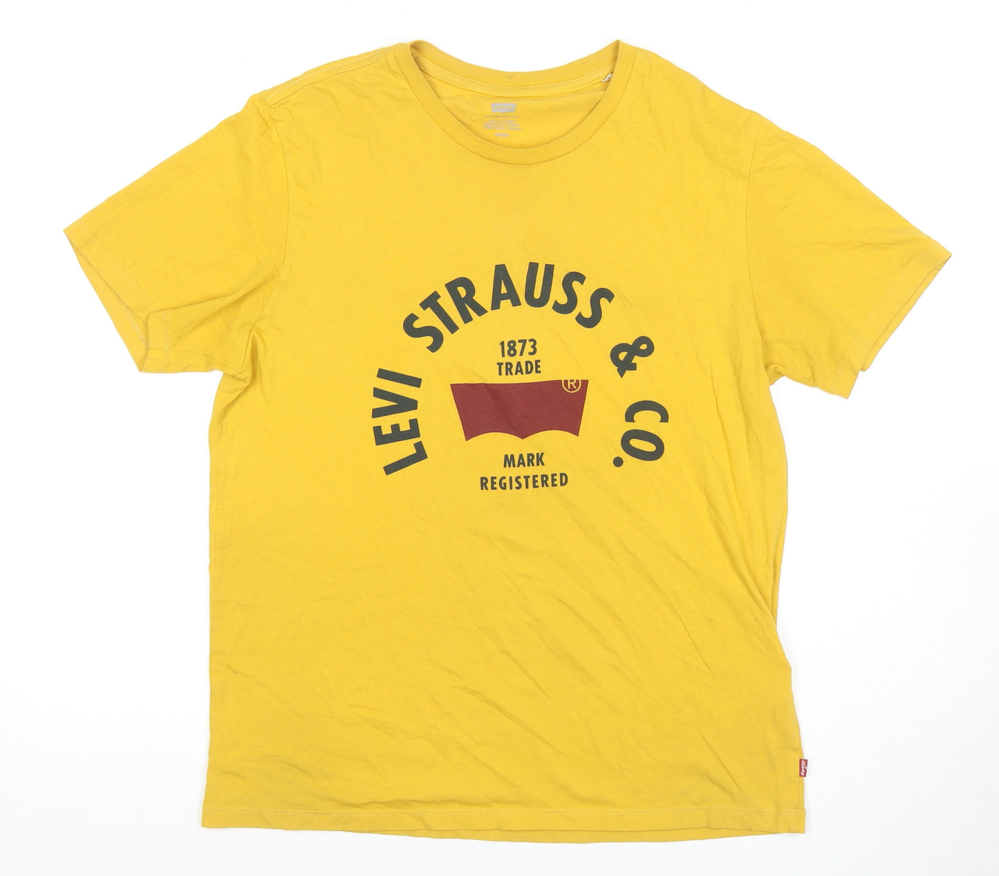 Levi's Men's Yellow Graphic Print Logo T-Shirt - Medium