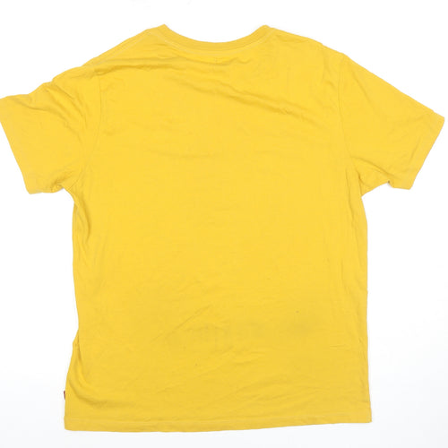 Levi's Men's Yellow Graphic Print Logo T-Shirt - Medium