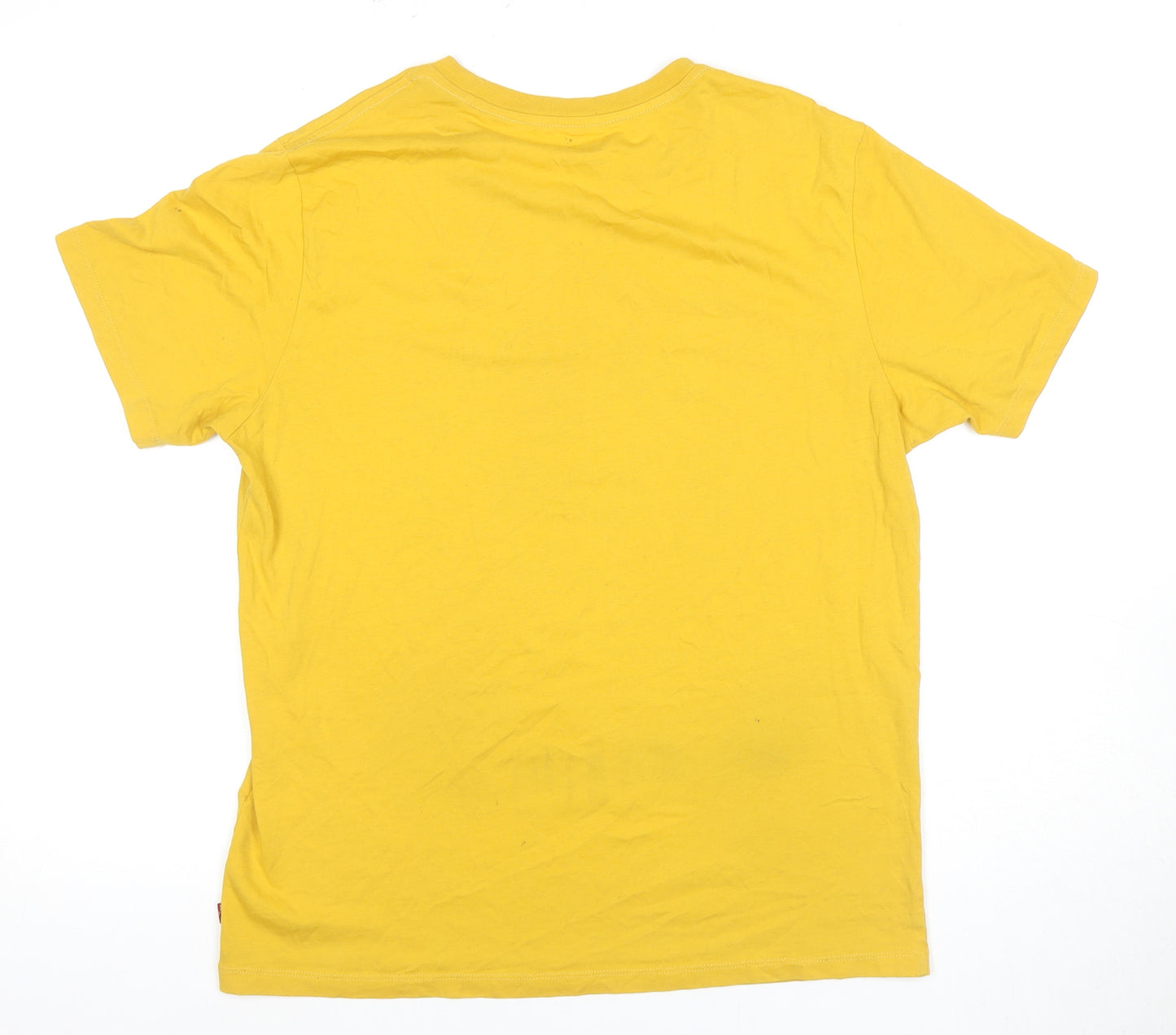 Levi's Men's Yellow Graphic Print Logo T-Shirt - Medium