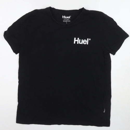 Huel Men's Black Crew Neck Short Sleeve T-Shirt L