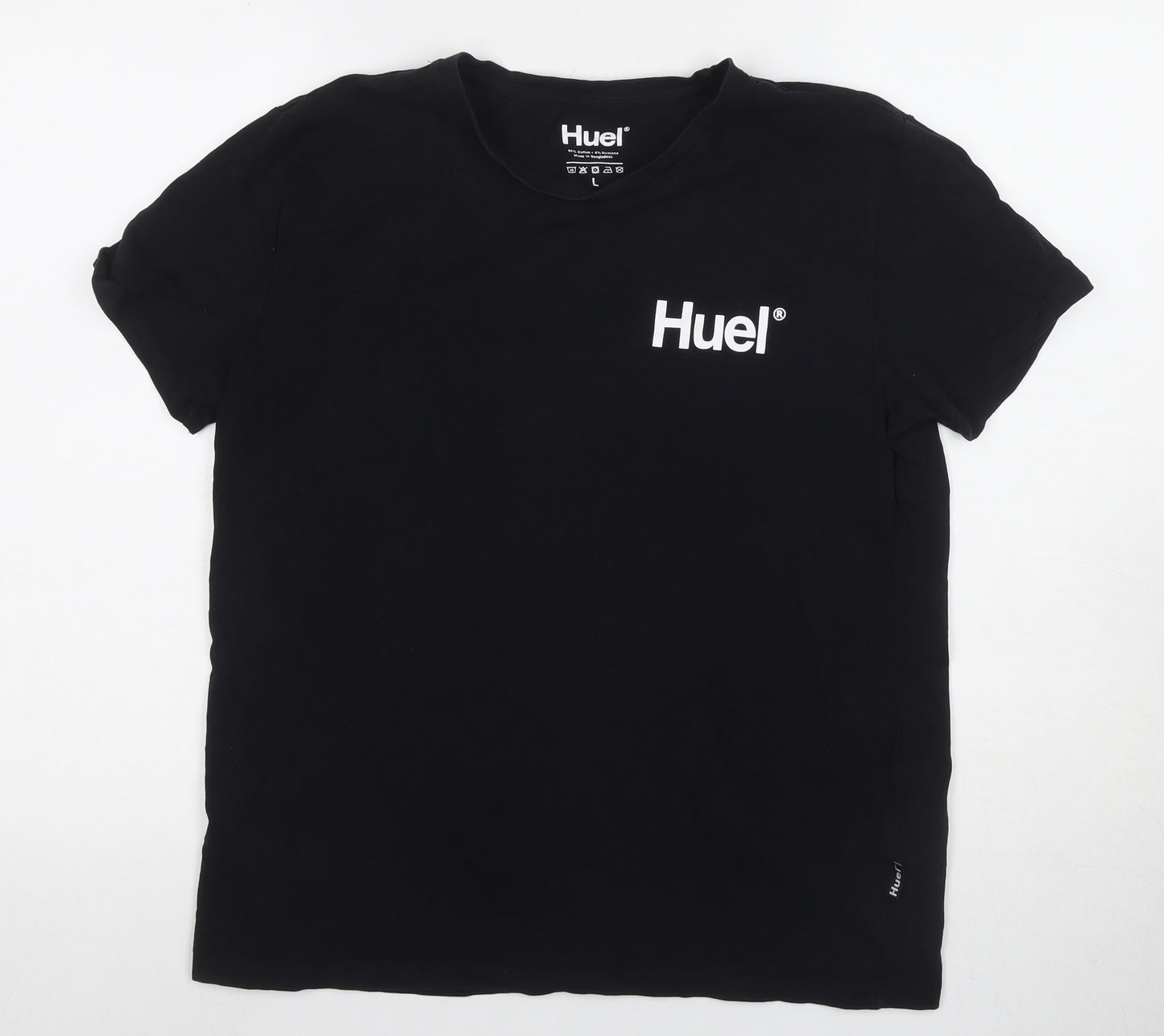 Huel Men's Black Crew Neck Short Sleeve T-Shirt L