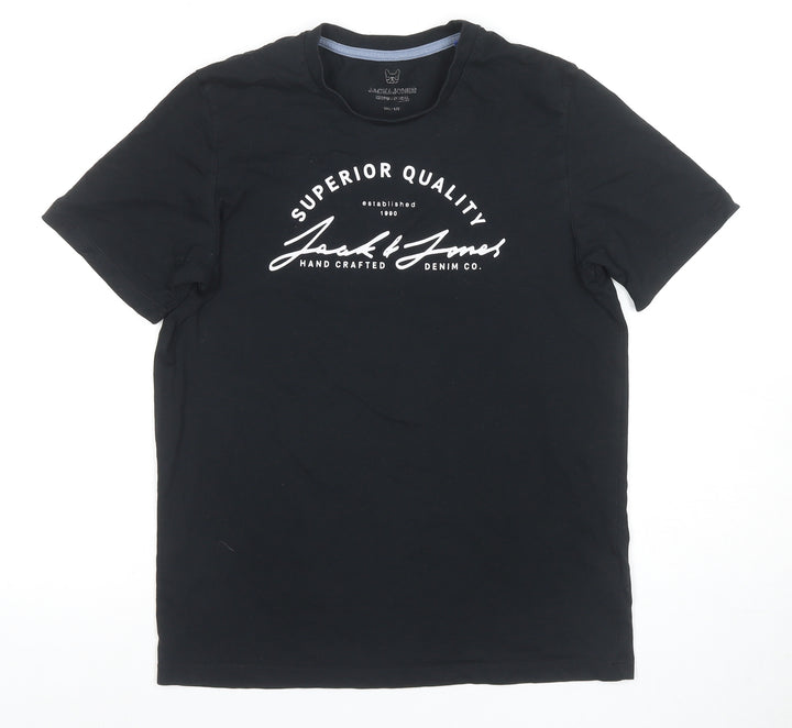 Jack & Jones Boys Black XL Graphic Print T-Shirt
