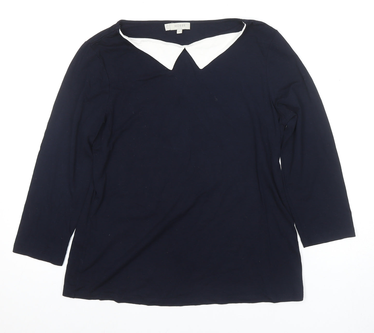 Hobbs Women's Black Collared Jersey T-Shirt, Size M