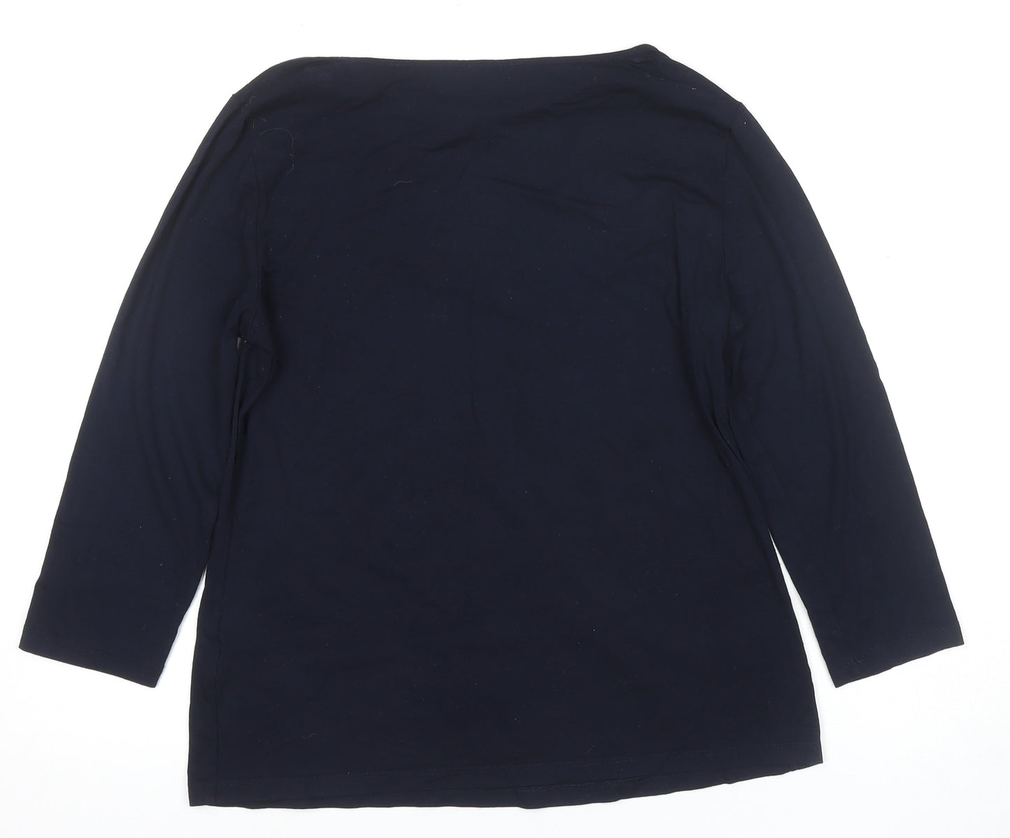 Hobbs Women's Black Collared Jersey T-Shirt, Size M