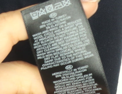 Hobbs Women's Black Collared Jersey T-Shirt, Size M