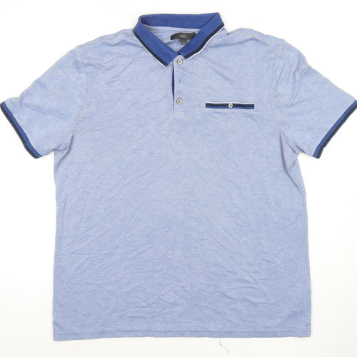 Marks and Spencer Men's Blue XL Polo Shirt