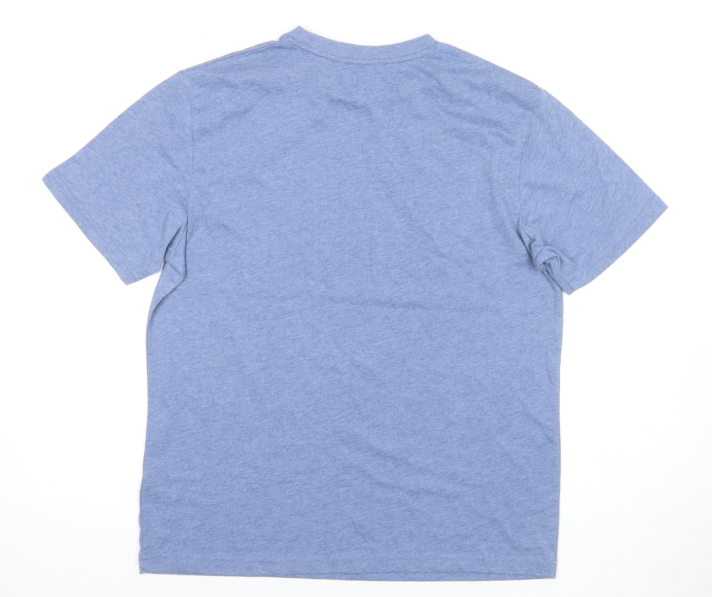 Moss Men's Blue Regular Fit Crew Neck T-Shirt M