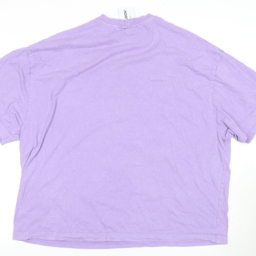Collusion Men's Purple Animal Print T-Shirt L