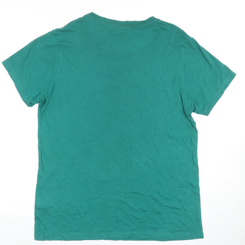 Pierre Cardin Men's Green Biker Graphic T-Shirt M