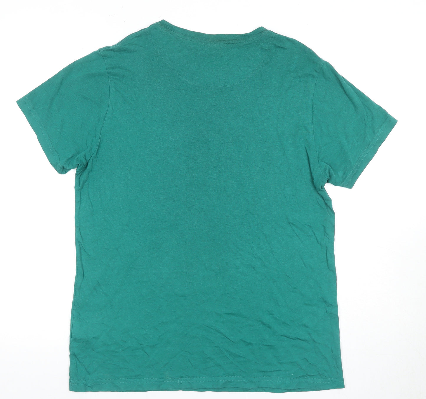 Pierre Cardin Men's Green Biker Graphic T-Shirt M