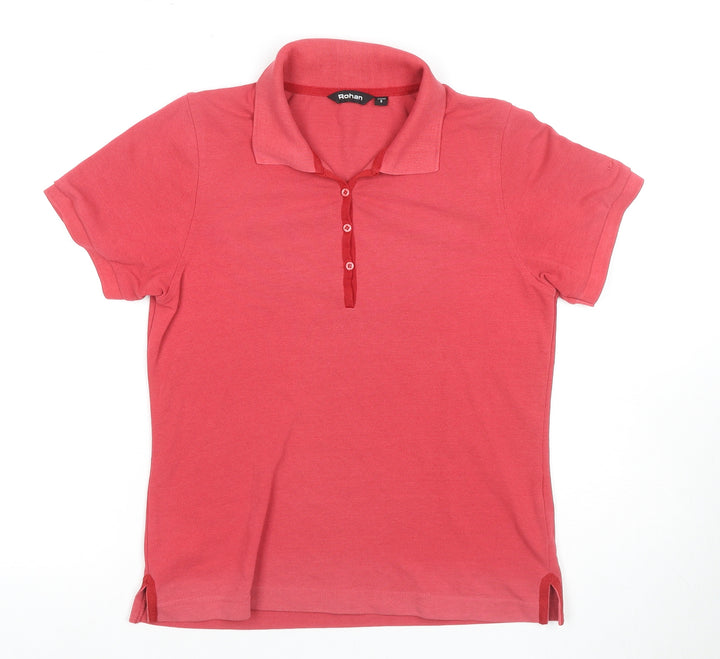 Rohan Women's Red Polo Shirt S Short Sleeve