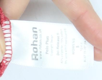 Rohan Women's Red Polo Shirt S Short Sleeve