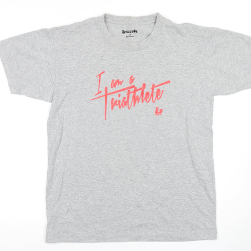 Bonk Men's Grey Medium Crew Neck T-Shirt