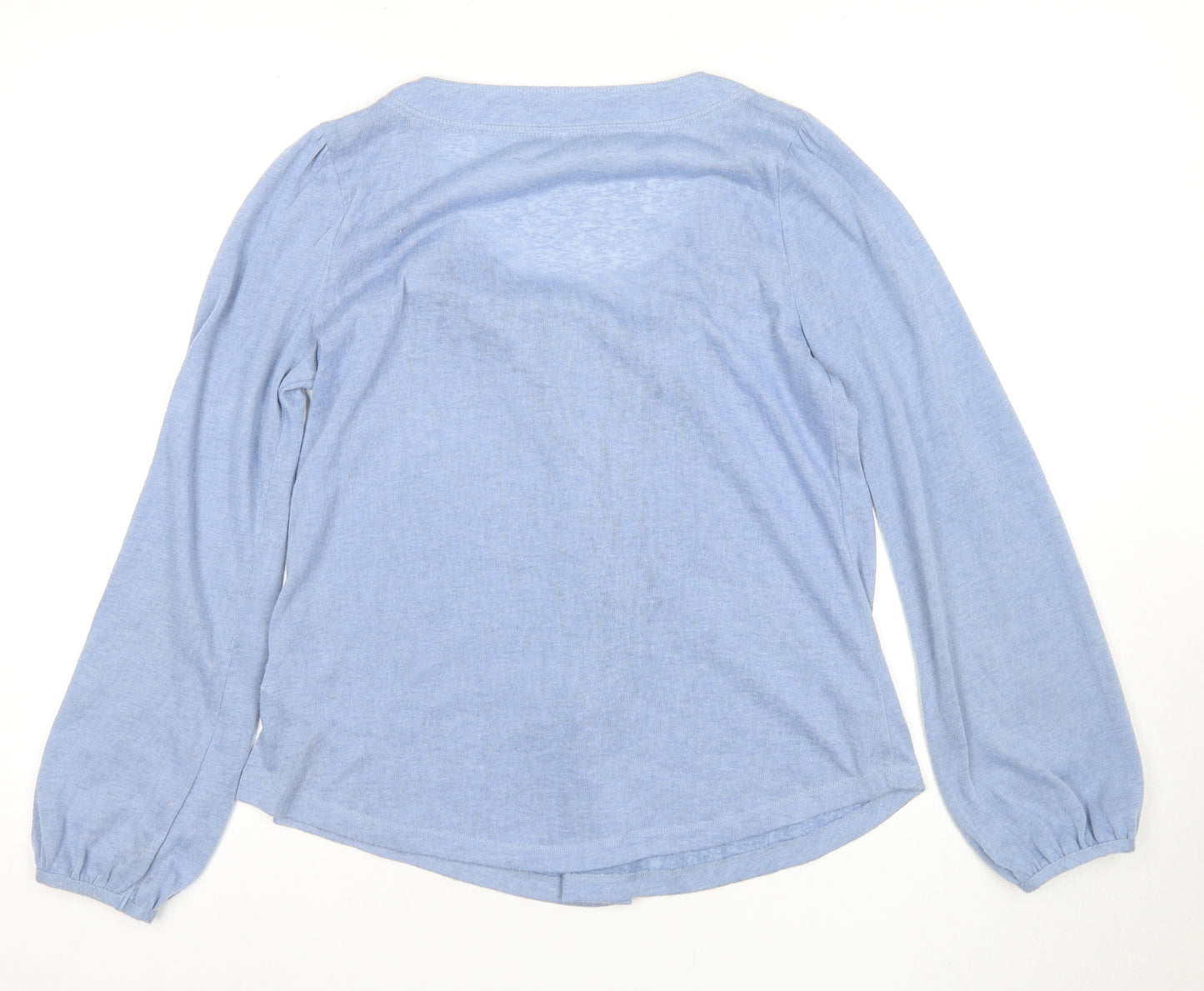 Marks and Spencer Women's Blue Size 10 Button-Up Top