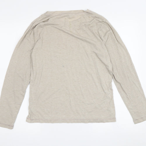 Disney Women's Beige Crew Neck Long Sleeve T-Shirt