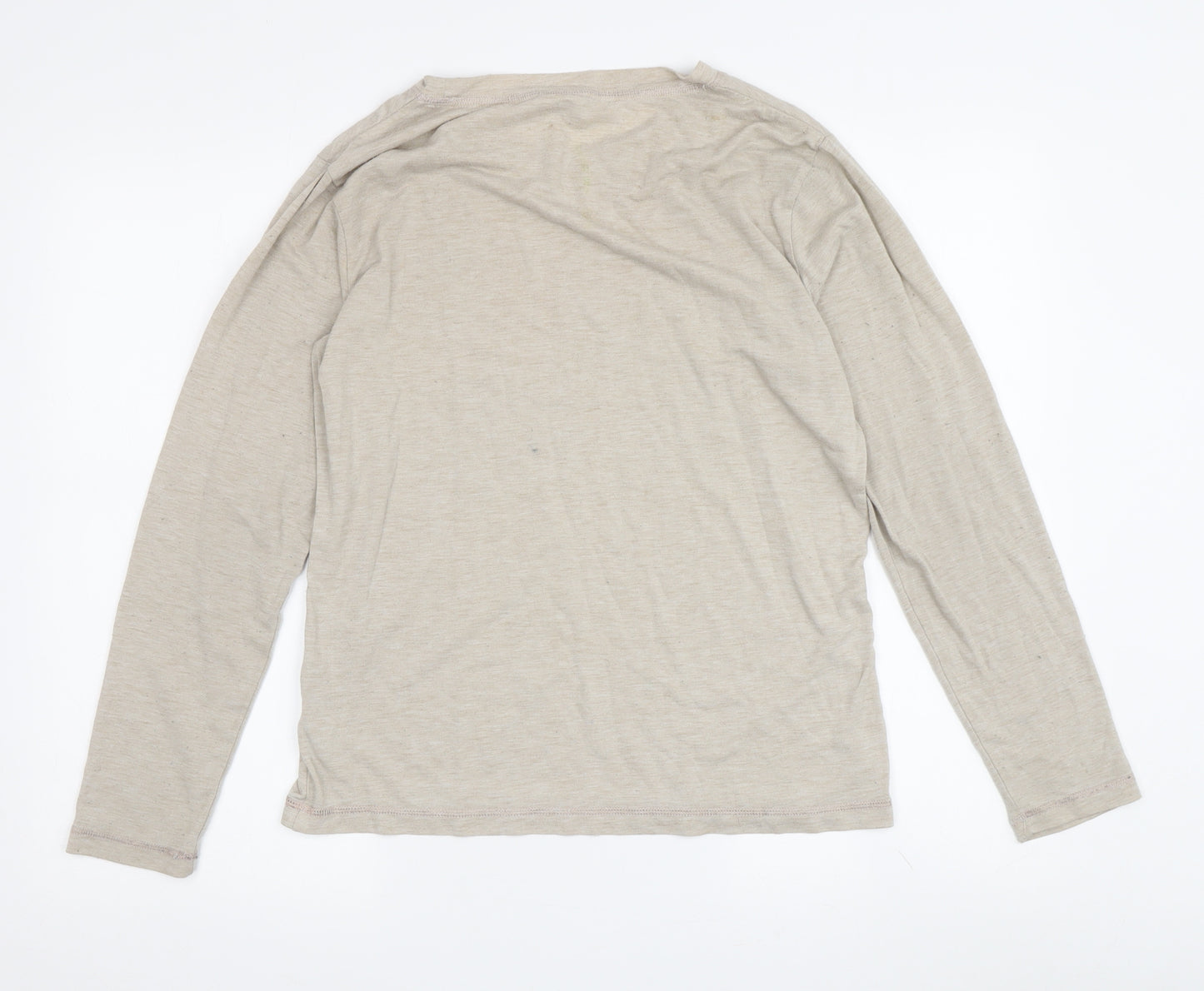 Disney Women's Beige Crew Neck Long Sleeve T-Shirt