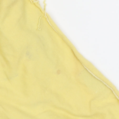 Levi's Girls Yellow Cotton T-Shirt, M, Casual Spring Top