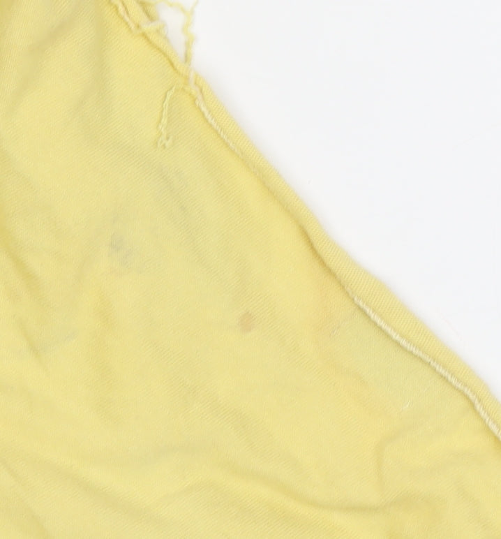 Levi's Girls Yellow Cotton T-Shirt, M, Casual Spring Top