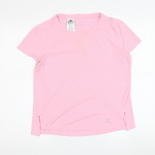 Adidas Women's Pink T-Shirt Size 12 Crew Neck