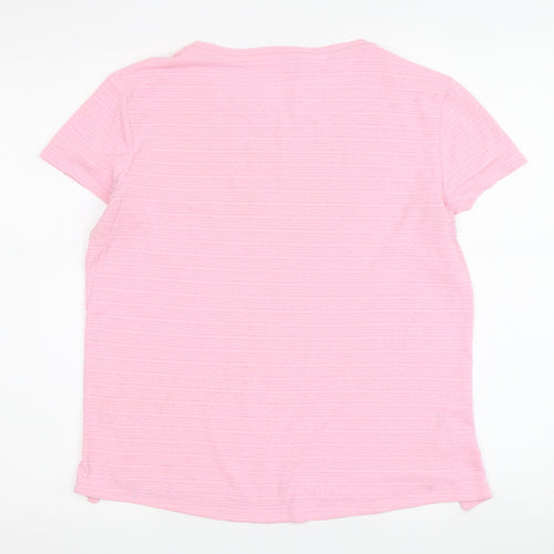 Adidas Women's Pink T-Shirt Size 12 Crew Neck