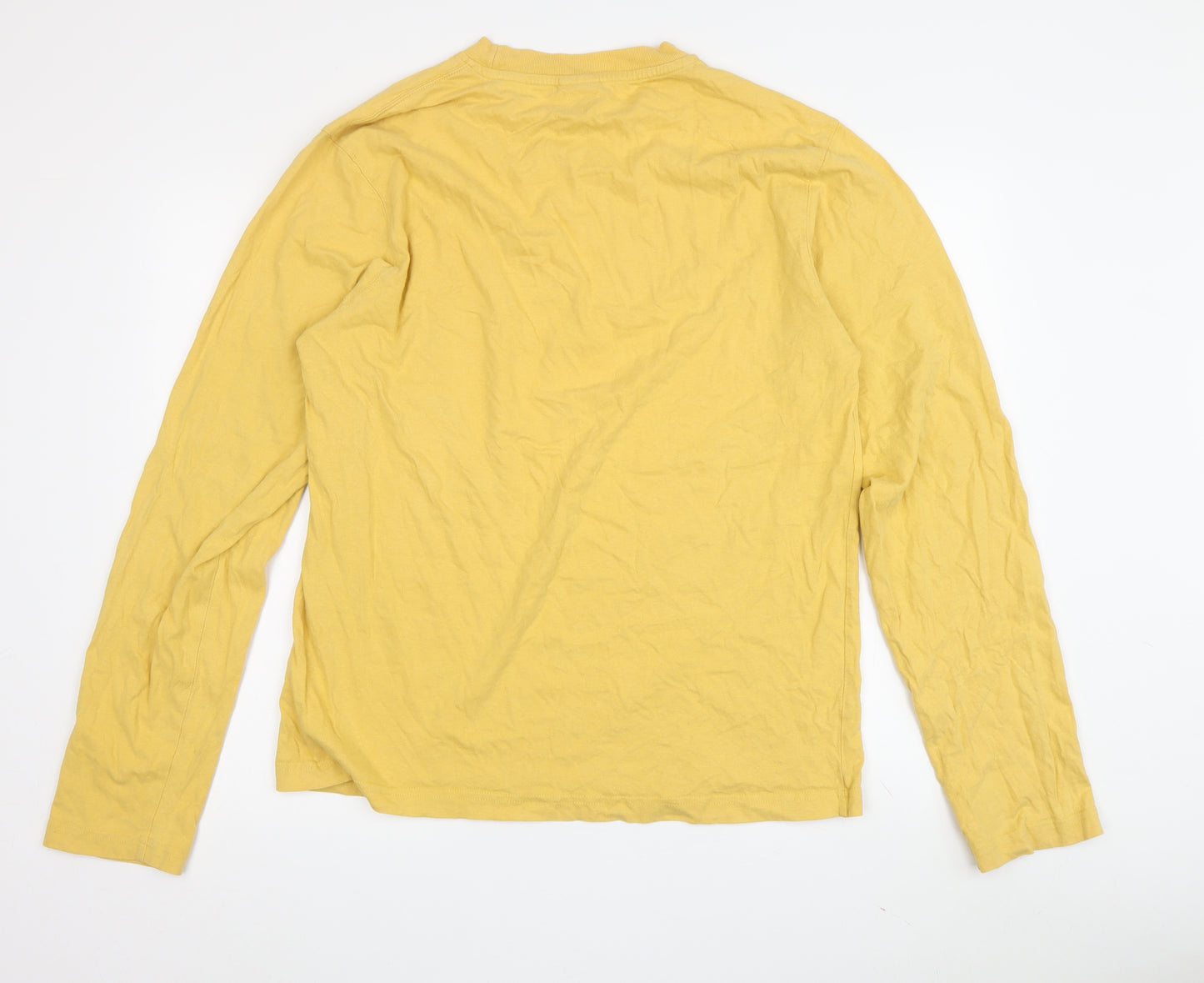 Timberland Men's Yellow Long Sleeve T-Shirt, Size L