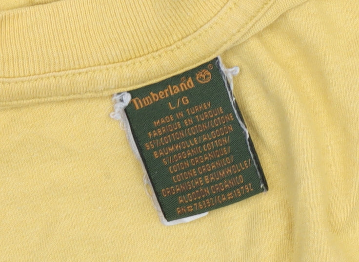 Timberland Men's Yellow Long Sleeve T-Shirt, Size L